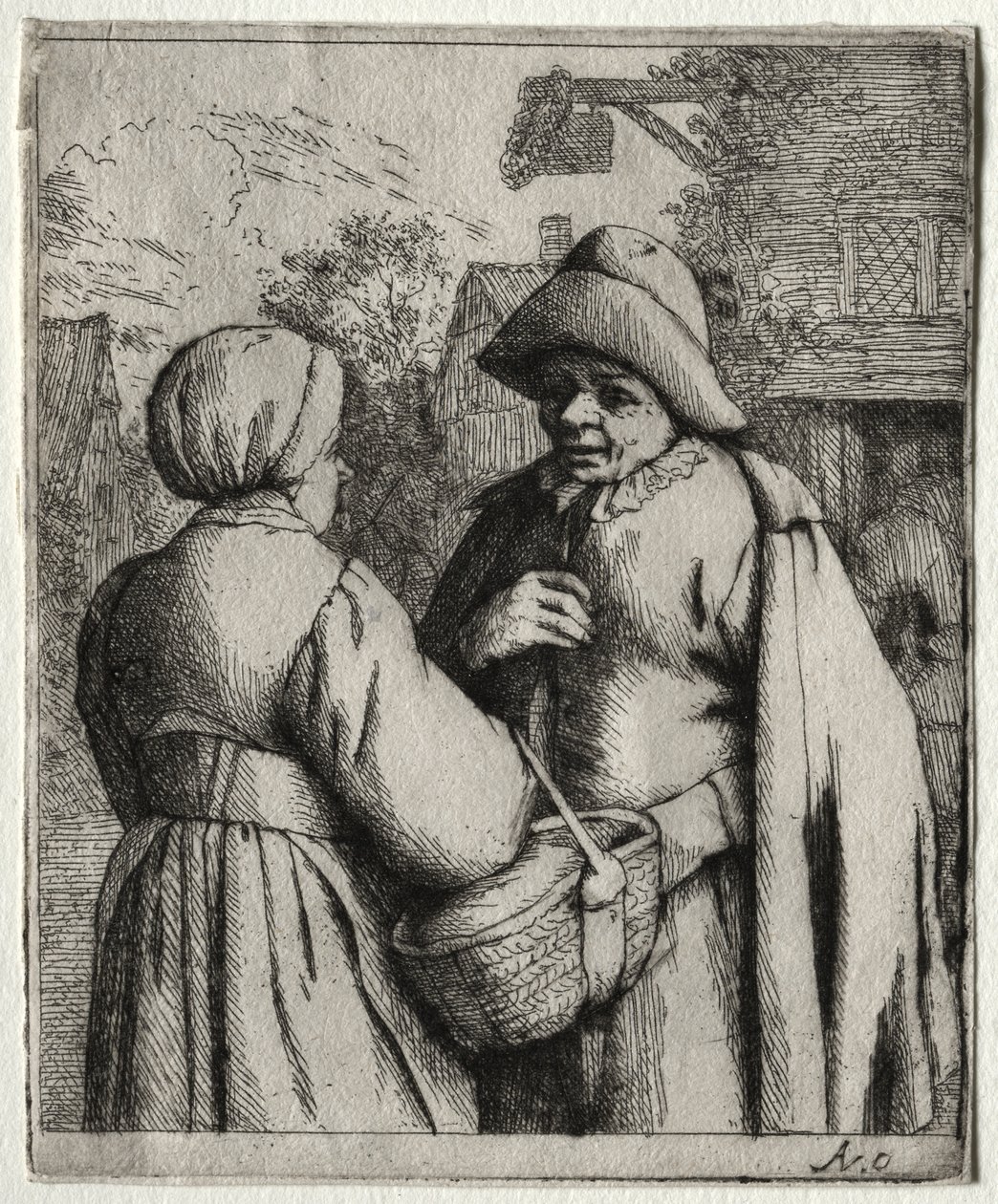 Erkek ve Kadın Sohbeti by Adriaen van Ostade
