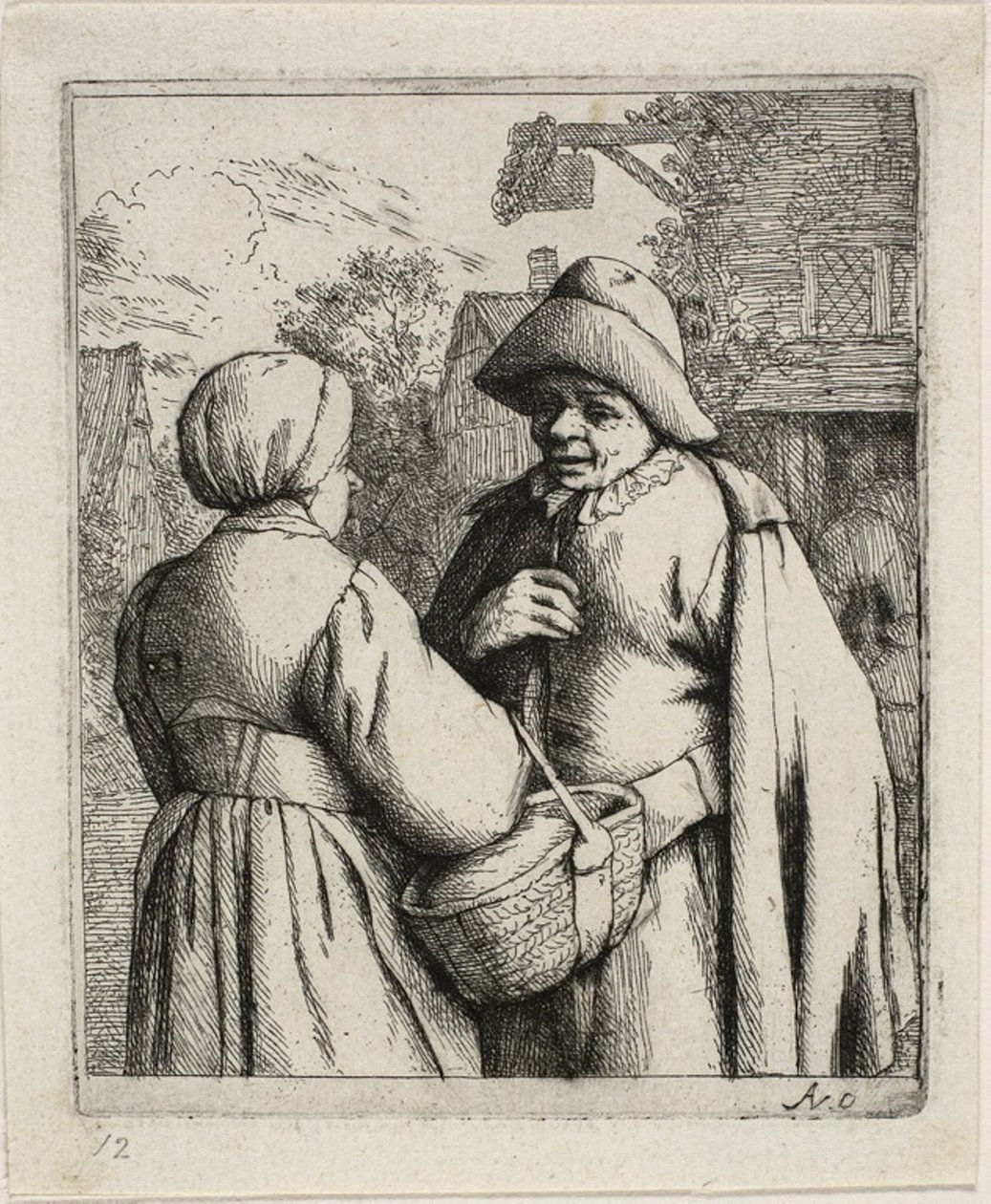 Erkek ve Kadın Sohbeti by Adriaen van Ostade