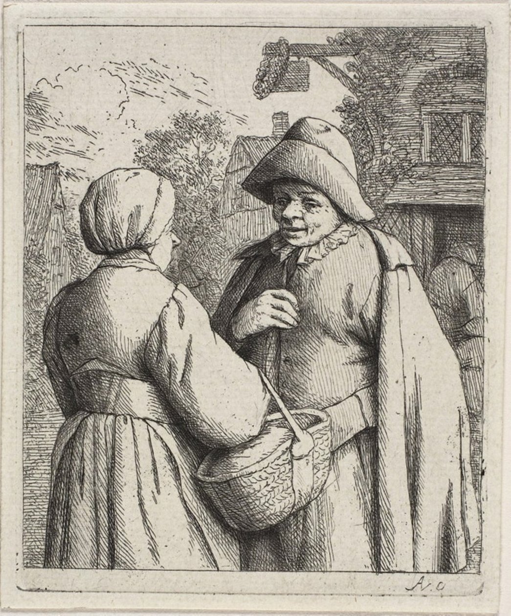 Erkek ve Kadın Sohbeti by Adriaen van Ostade
