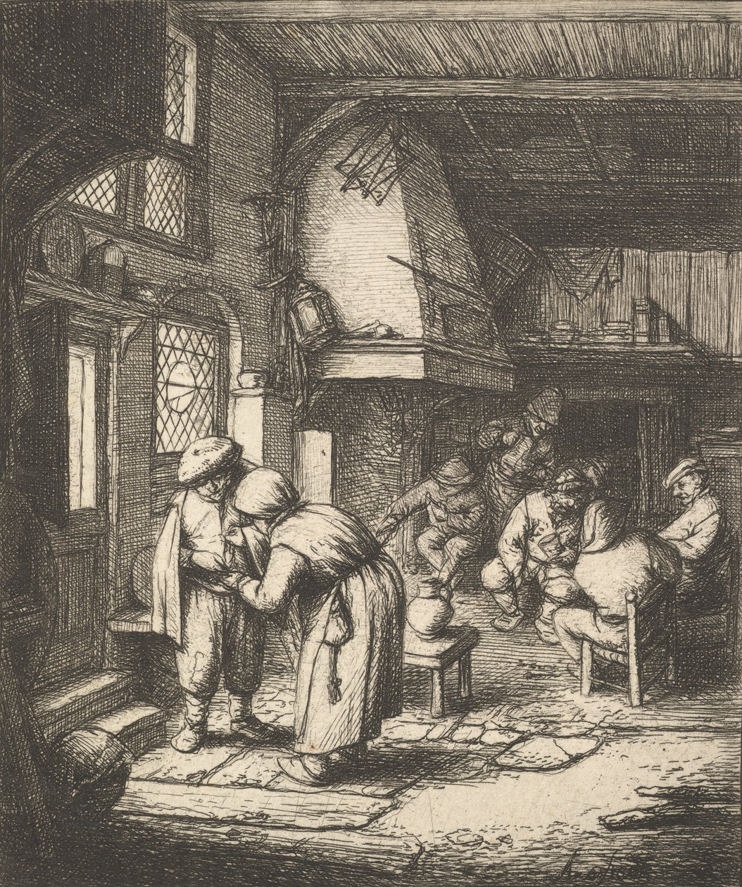 Faturasını Ödeyen Köylü, 1610-85. by Adriaen van Ostade