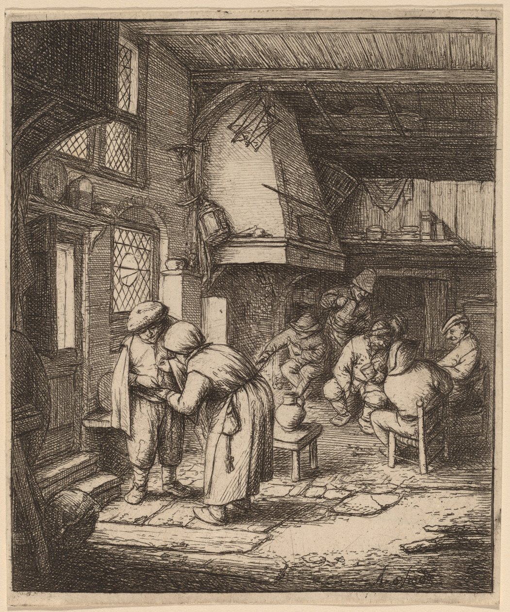 Köylü Borcunu Kapatıyor by Adriaen van Ostade