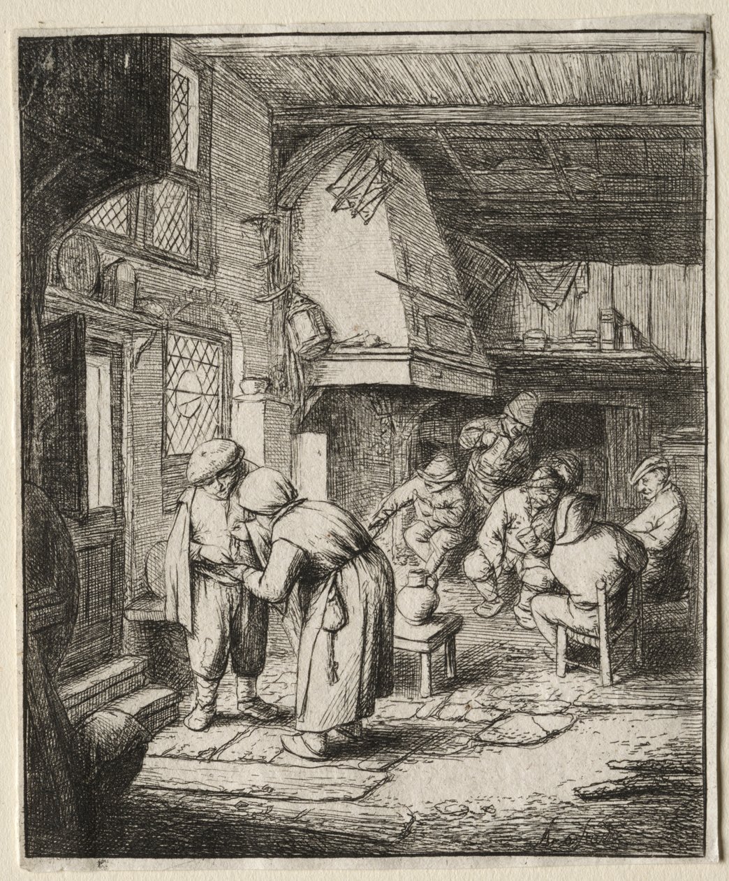 Köylü Borcunu Kapatıyor by Adriaen van Ostade