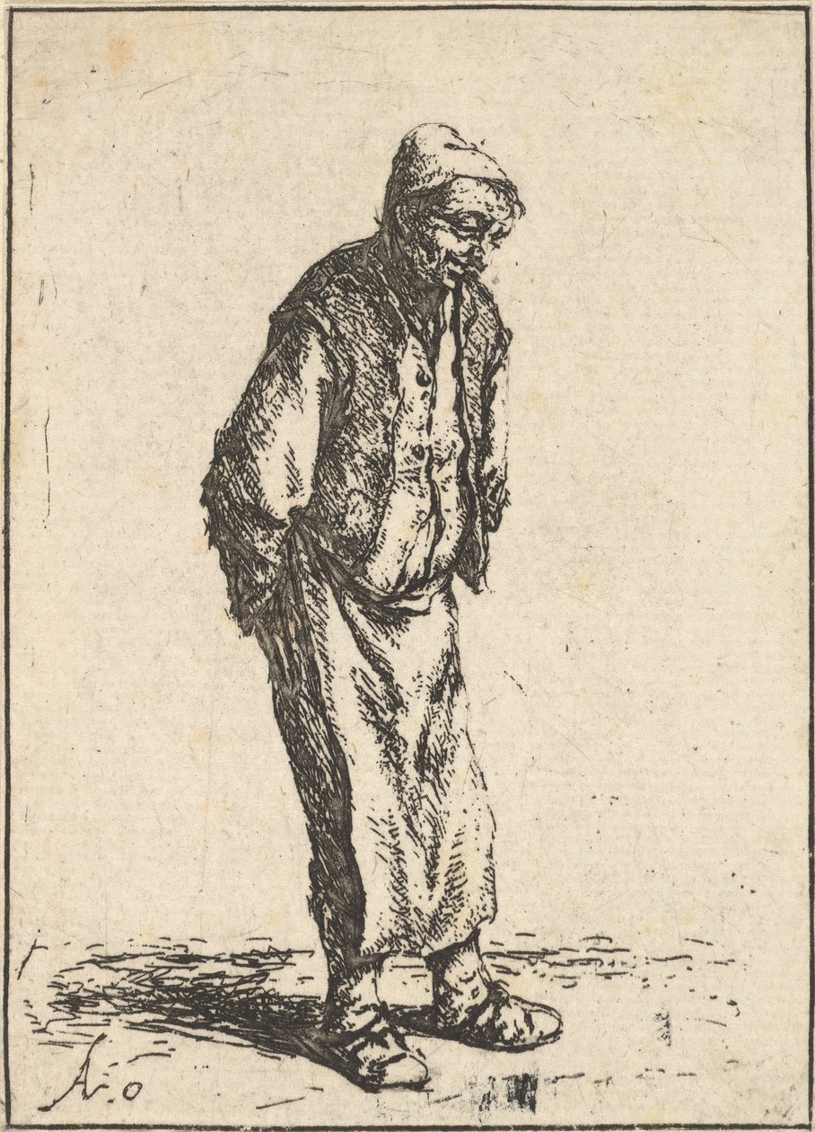 Elleri Arkasında Köylü, 1610-85. by Adriaen van Ostade