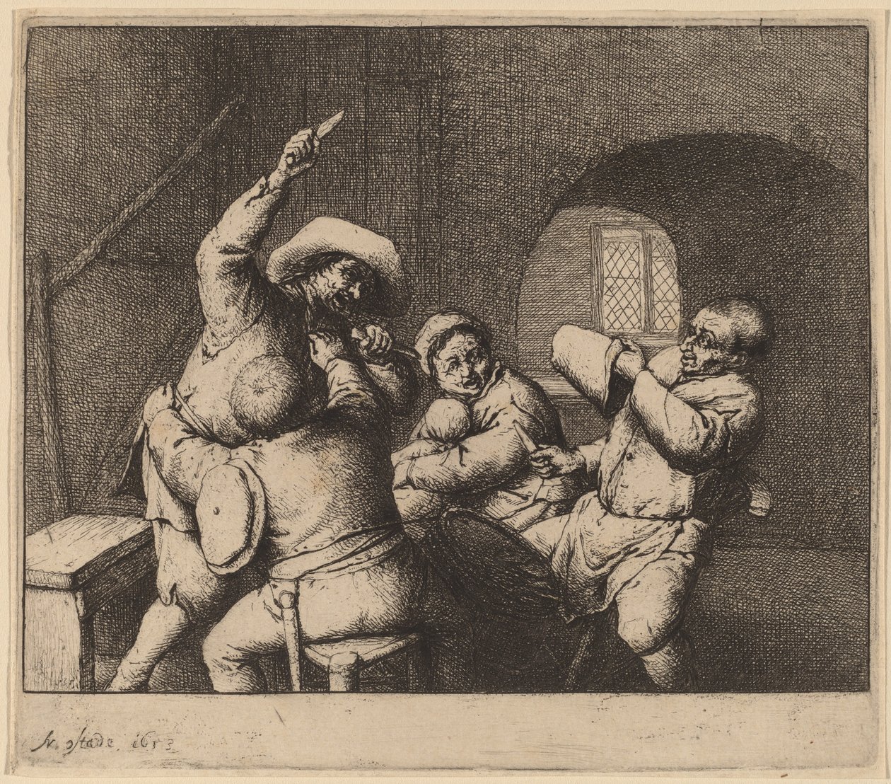 Köylü Kavgası by Adriaen van Ostade