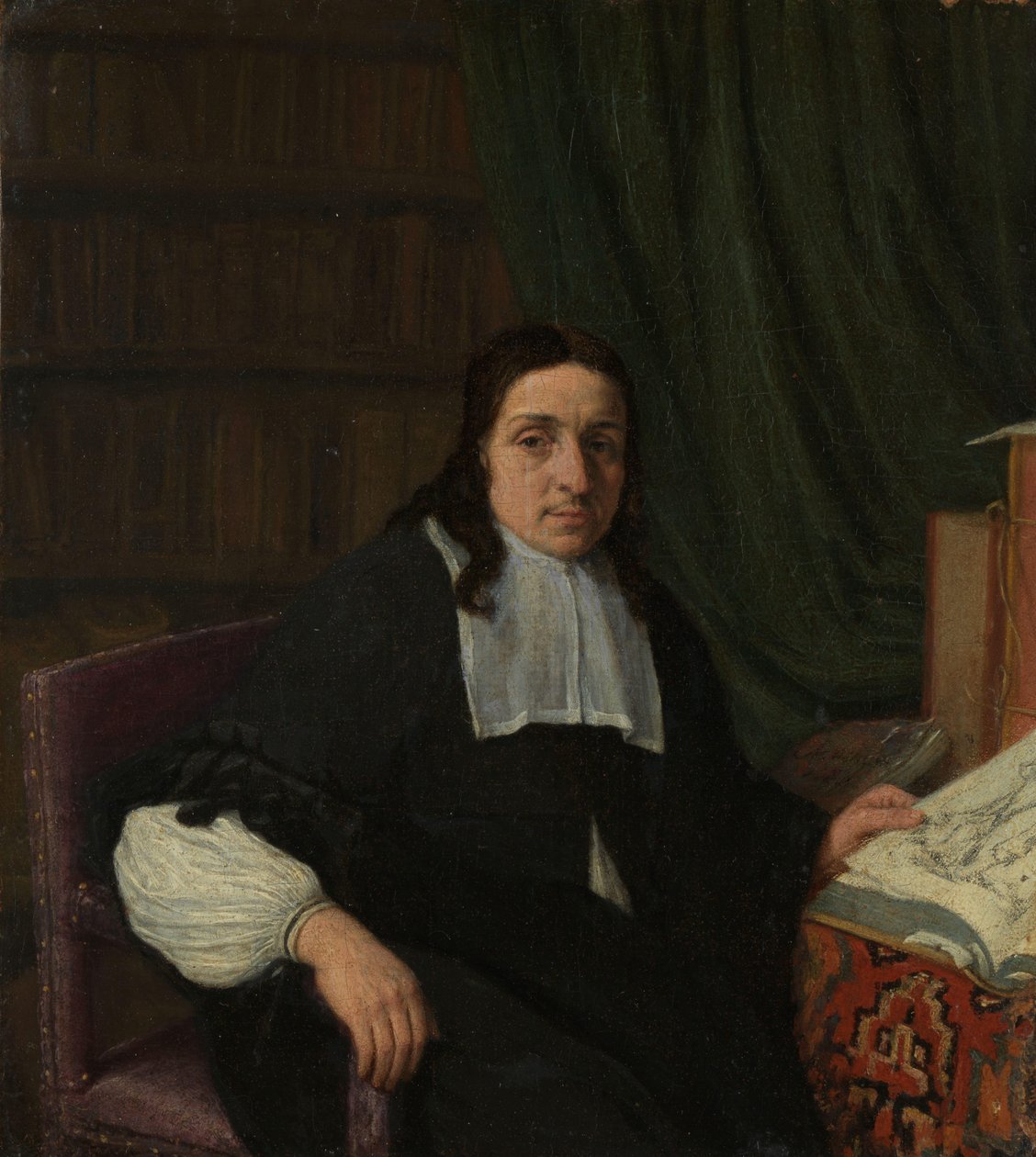 Bir Koleksiyoncunun Portresi, muhtemelen Constantijn Sennepart (1625-1703) by Adriaen van Ostade