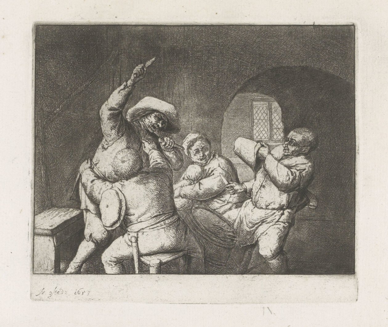 tartışan kart oyuncuları by Adriaen van Ostade
