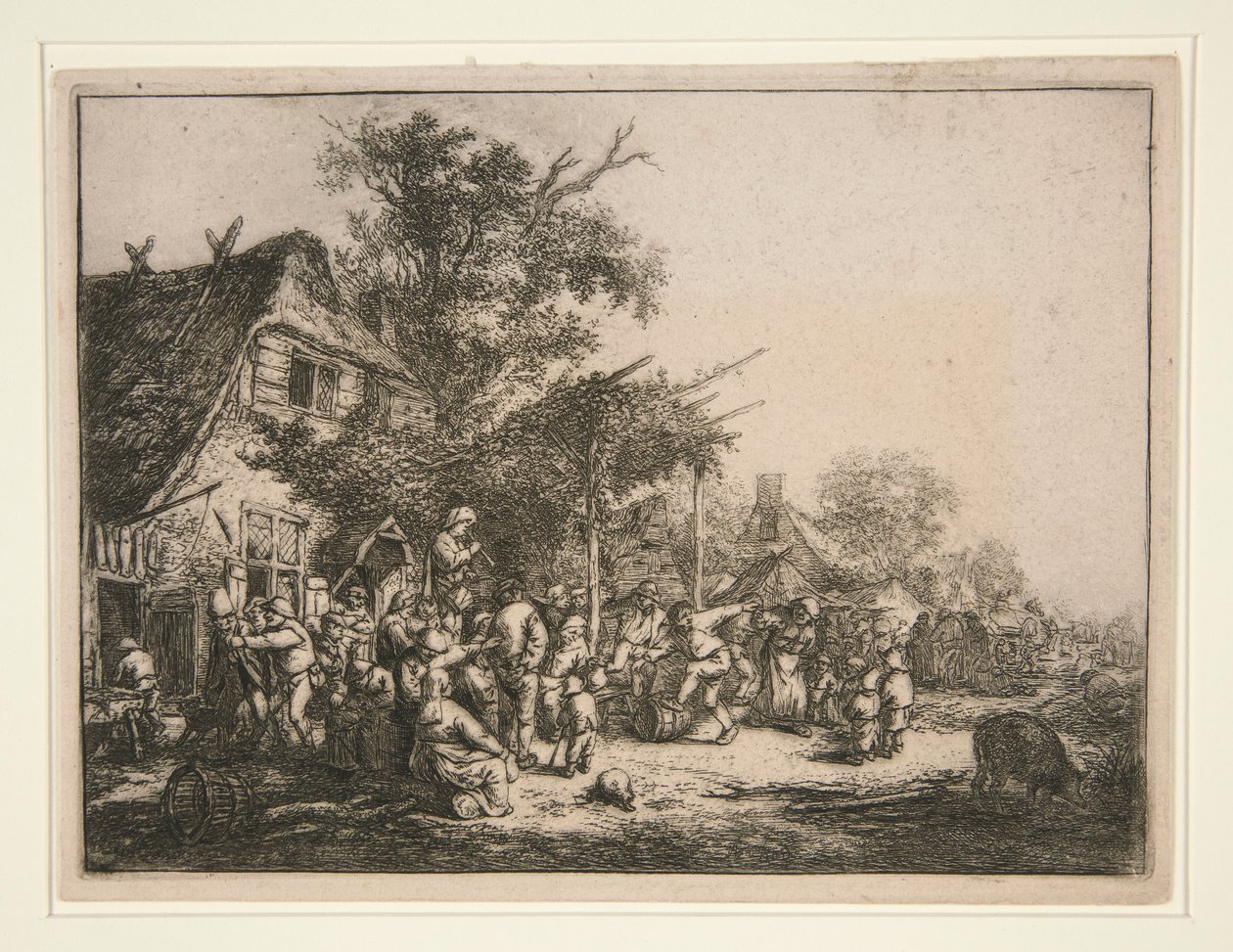 Kafes Altında Dans by Adriaen van Ostade