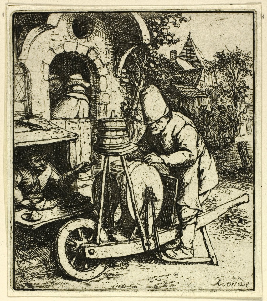Bıçak Öğütücü by Adriaen van Ostade