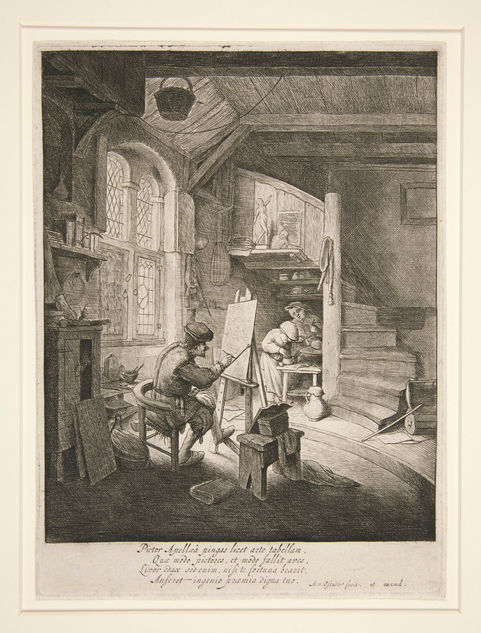 Ressam Atölyesinde by Adriaen van Ostade