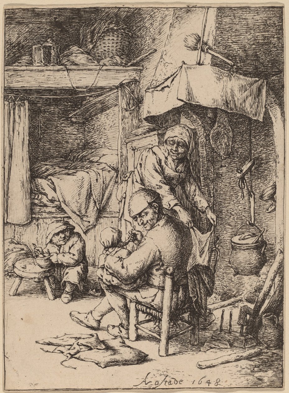 Pater Aileleri by Adriaen van Ostade