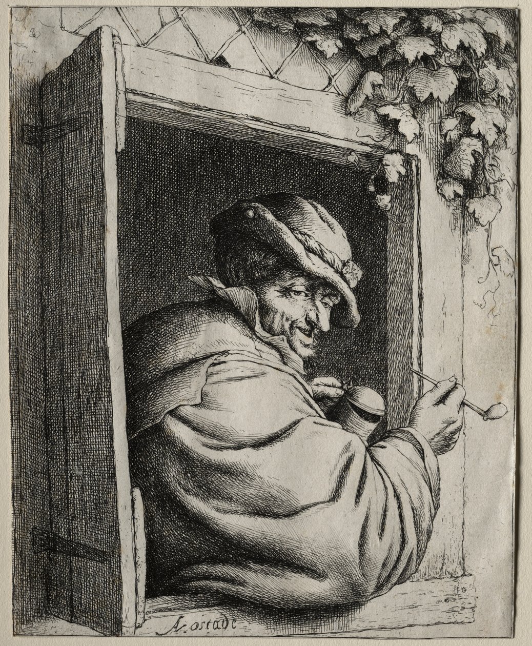 Penceredeki Sigara İçen by Adriaen van Ostade