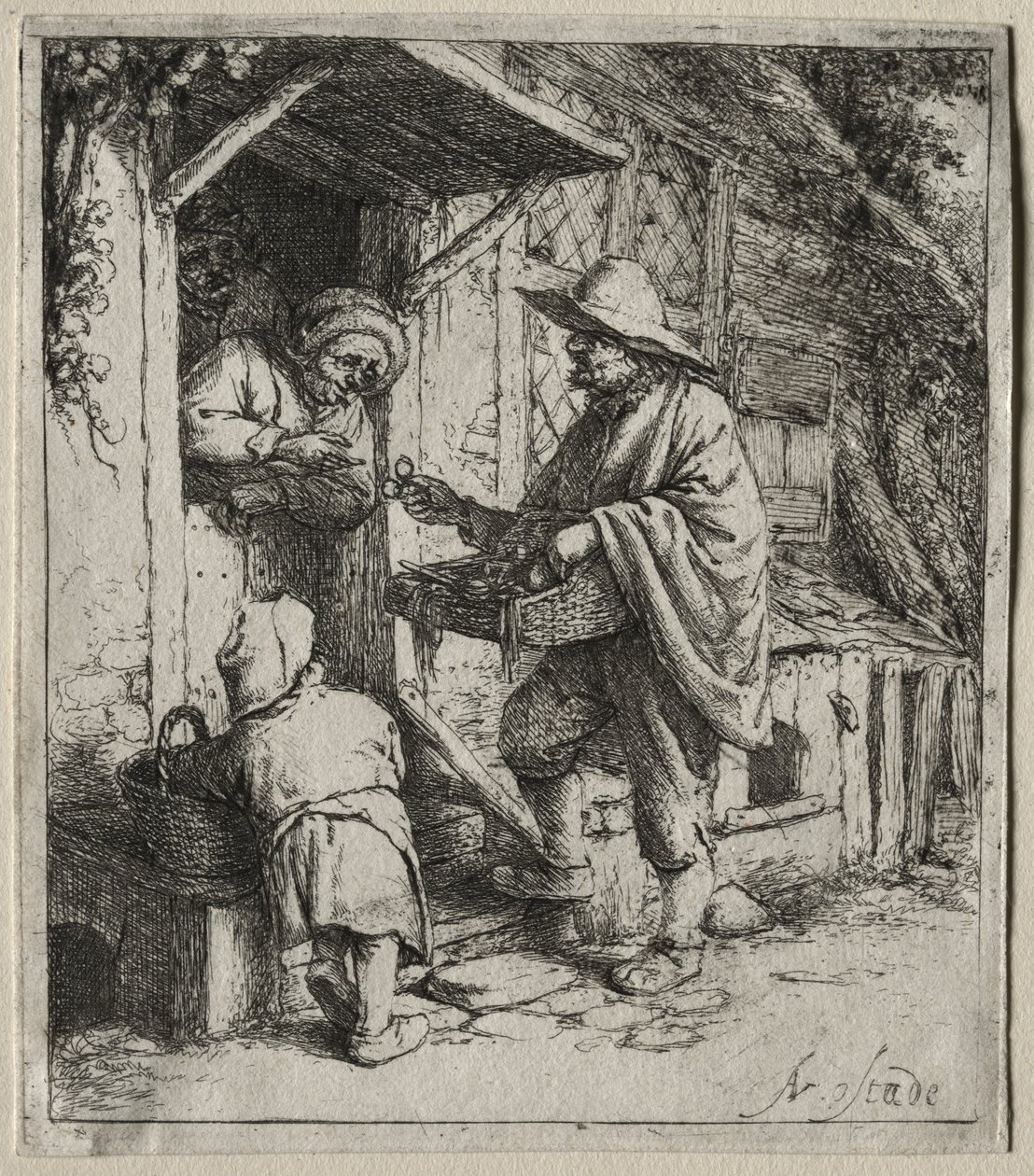 Gözlük Satıcısı by Adriaen van Ostade