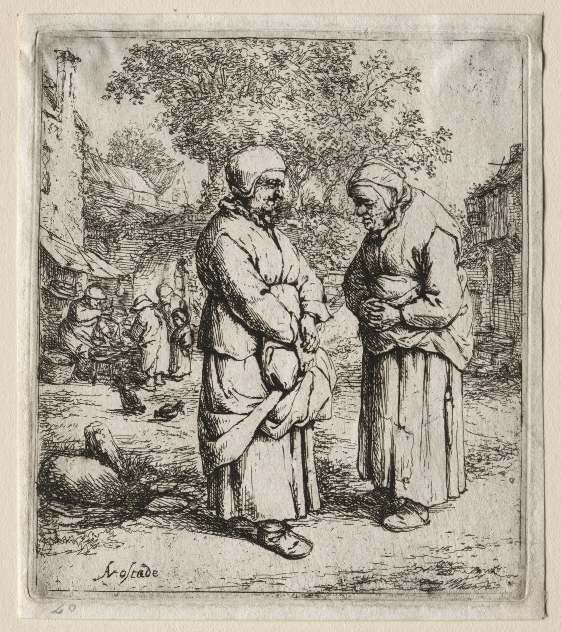 İki Dedikodu by Adriaen van Ostade