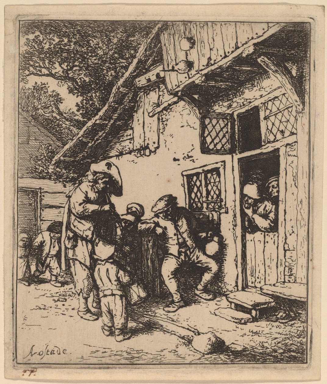 gezgin müzisyenler by Adriaen van Ostade