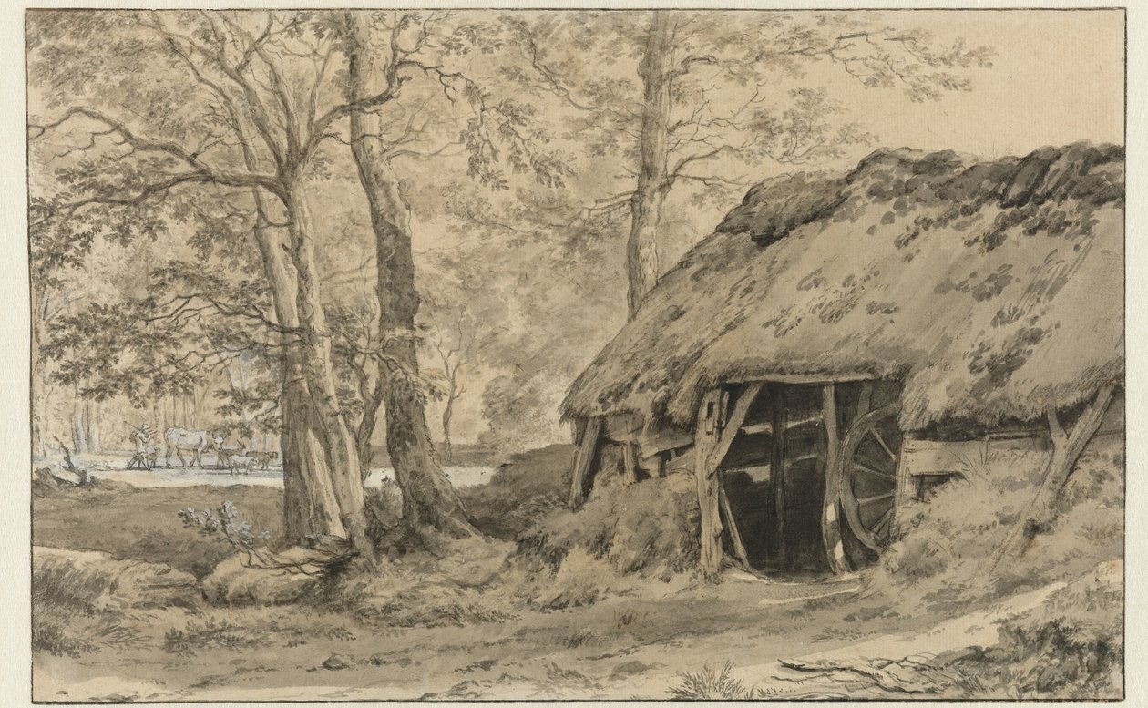 Ormanda Bir Kulübe veya Koyun Kalemi by Adriaen van de Velde