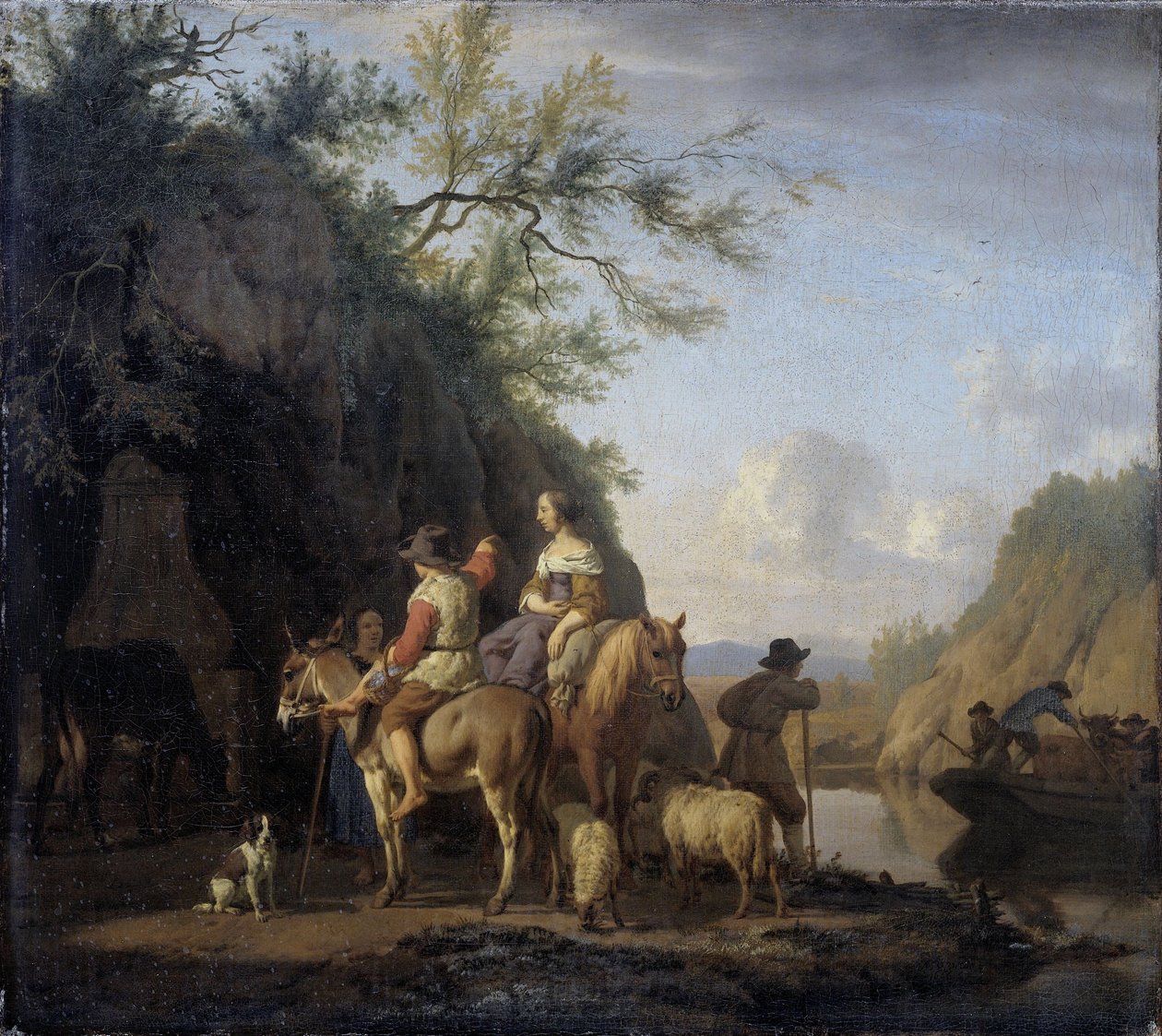 Feribot, 1666 by Adriaen van de Velde