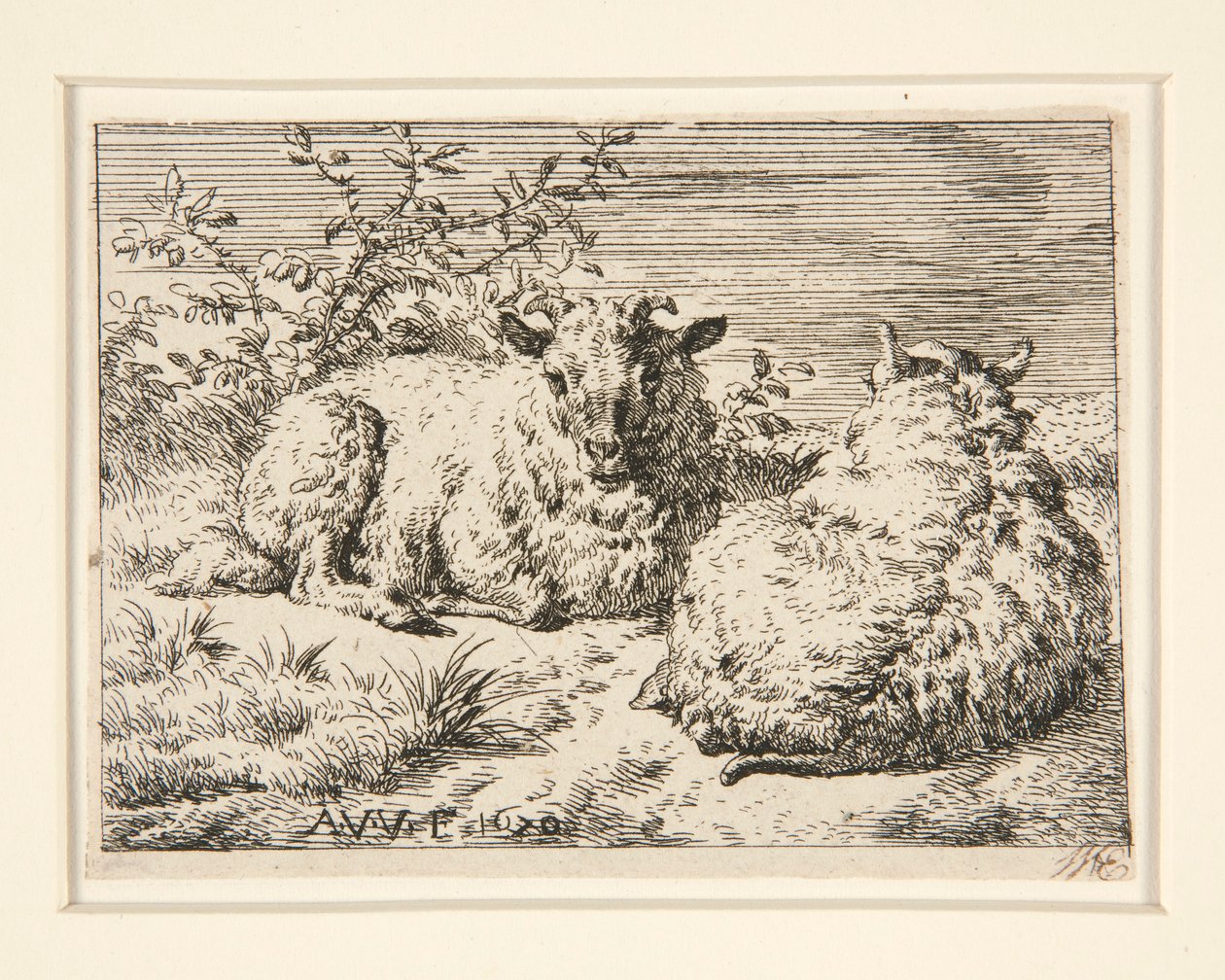 İki Koyun by Adriaen van de Velde