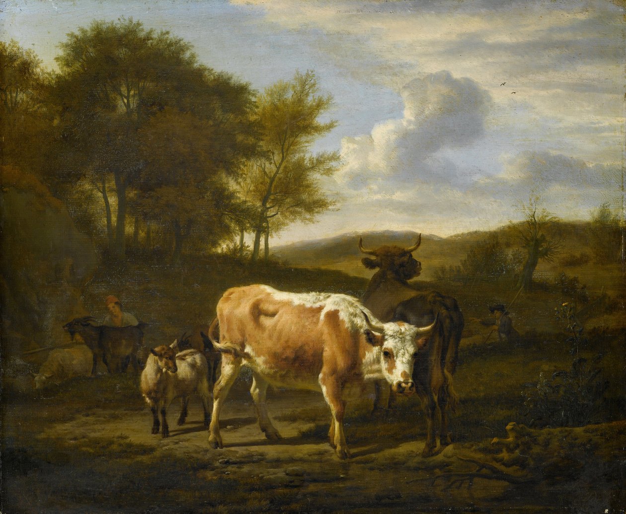 İneklerle Dağlık Manzara, 1663 by Adriaen van de Velde