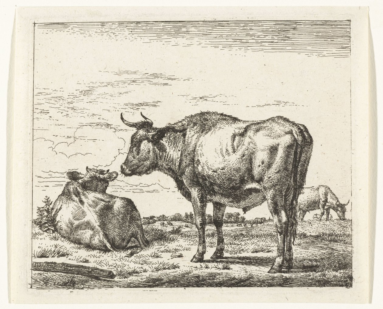 duran boğa Farklı hayvanlar (dizi başlığı) by Adriaen van de Velde
