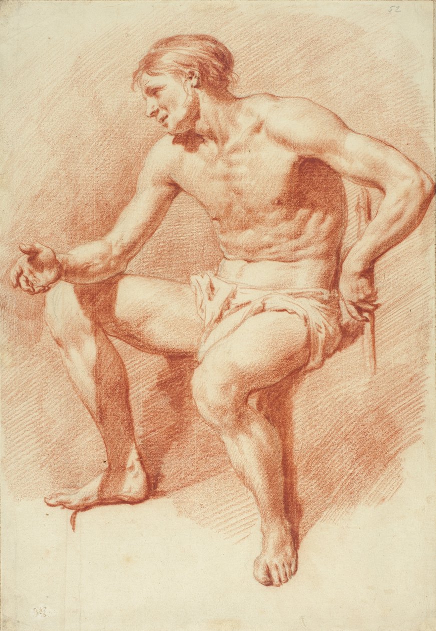 Çıplak Erkek Çalışması by Adriaen van de Velde