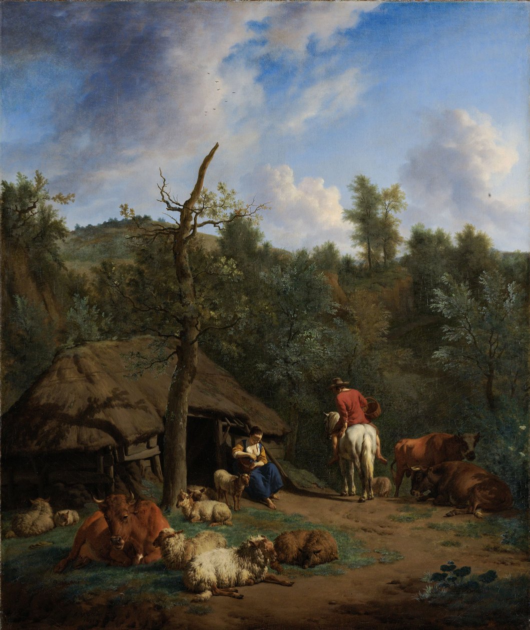 Kulübe, 1671 by Adriaen van de Velde