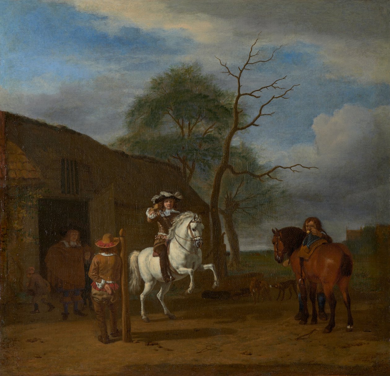 Binicilik Okulu, yaklaşık 1658 (tuval üzerine yağlı boya) by Adriaen van de Velde