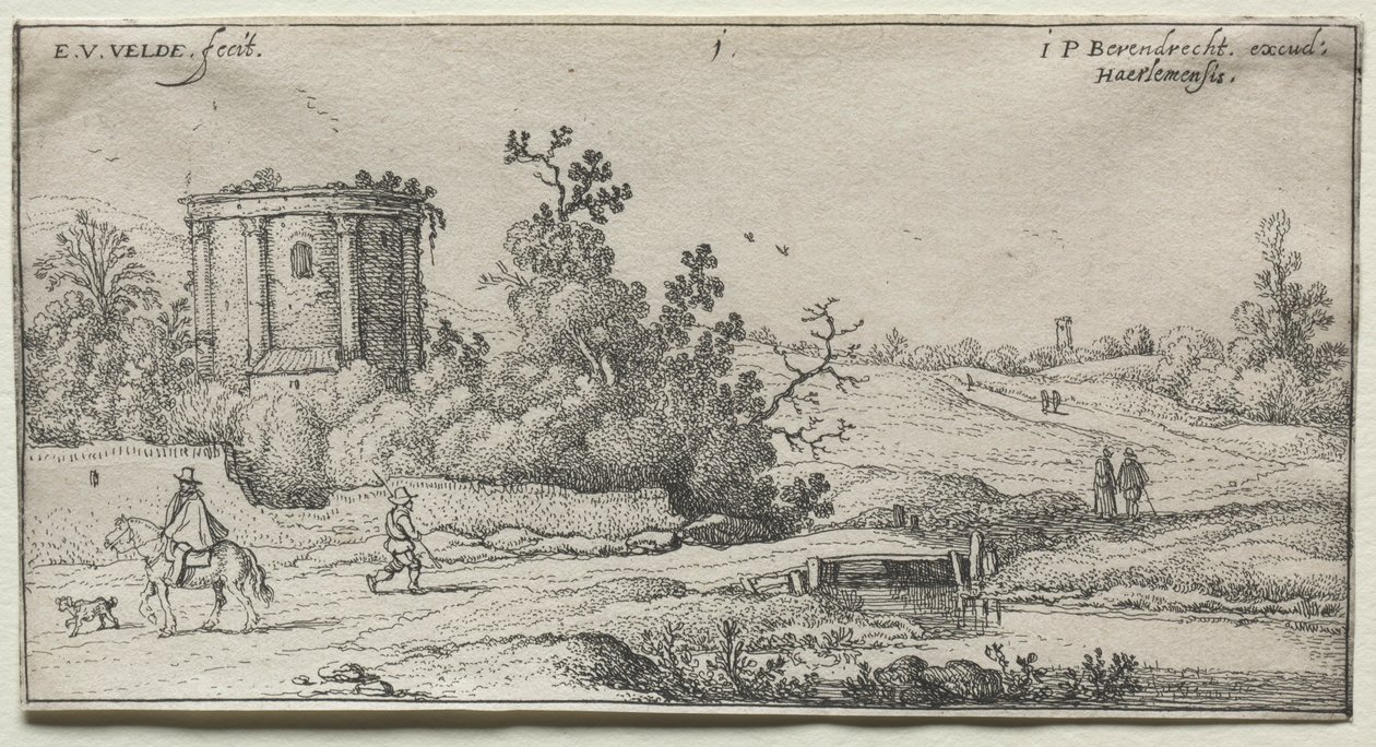 Küçük Yuvarlak Tapınağın Yanındaki Yol. by Adriaen van de Velde
