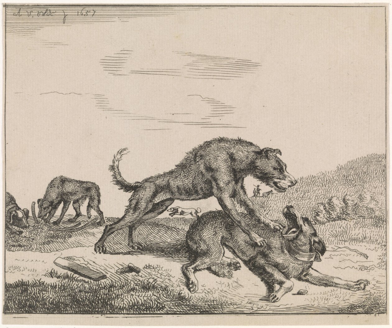 dövüş köpekleri Hayvancılık (dizi adı) by Adriaen van de Velde