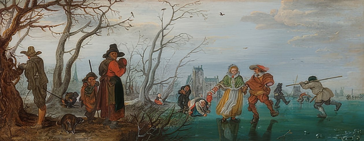 Kış (buzda zevk). 1625 by Adriaen van de Venne