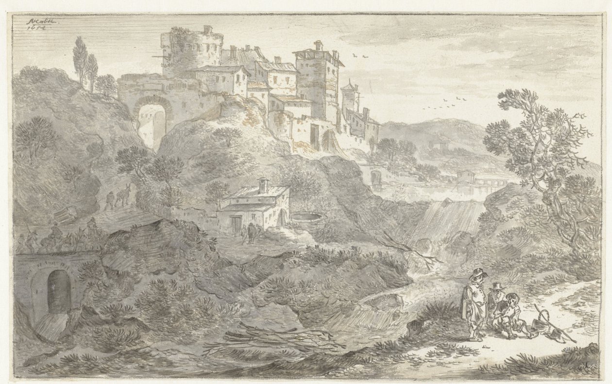 İtalyan Manzarası by Adriaen van der Kabel