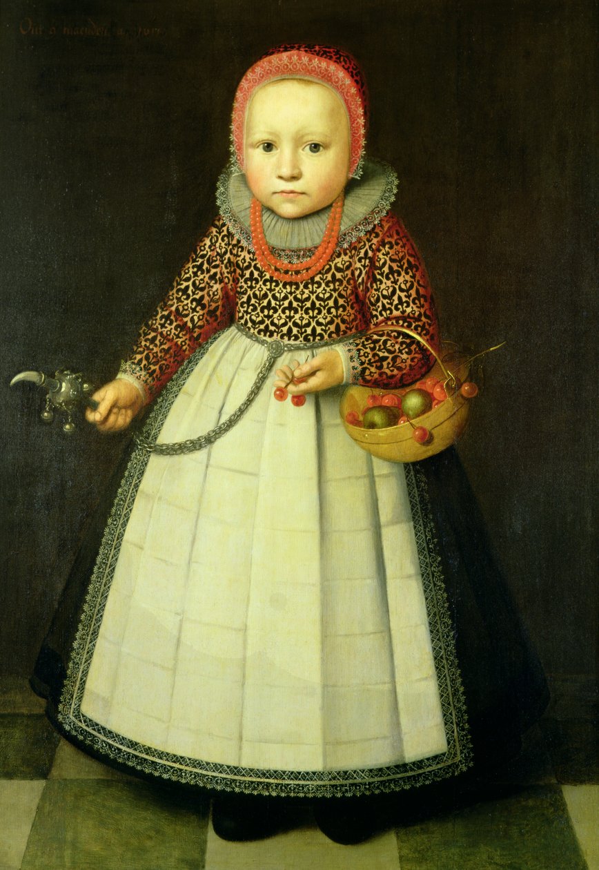genç bir kızın portresi by Adriaen van der Linde