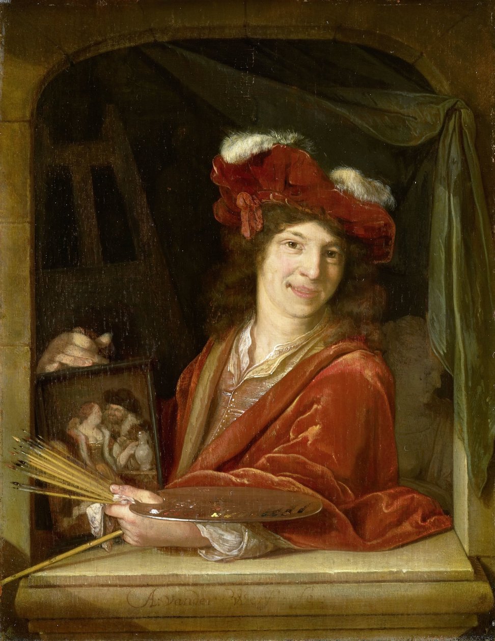 genç bir ressam by Adriaen van der Werff