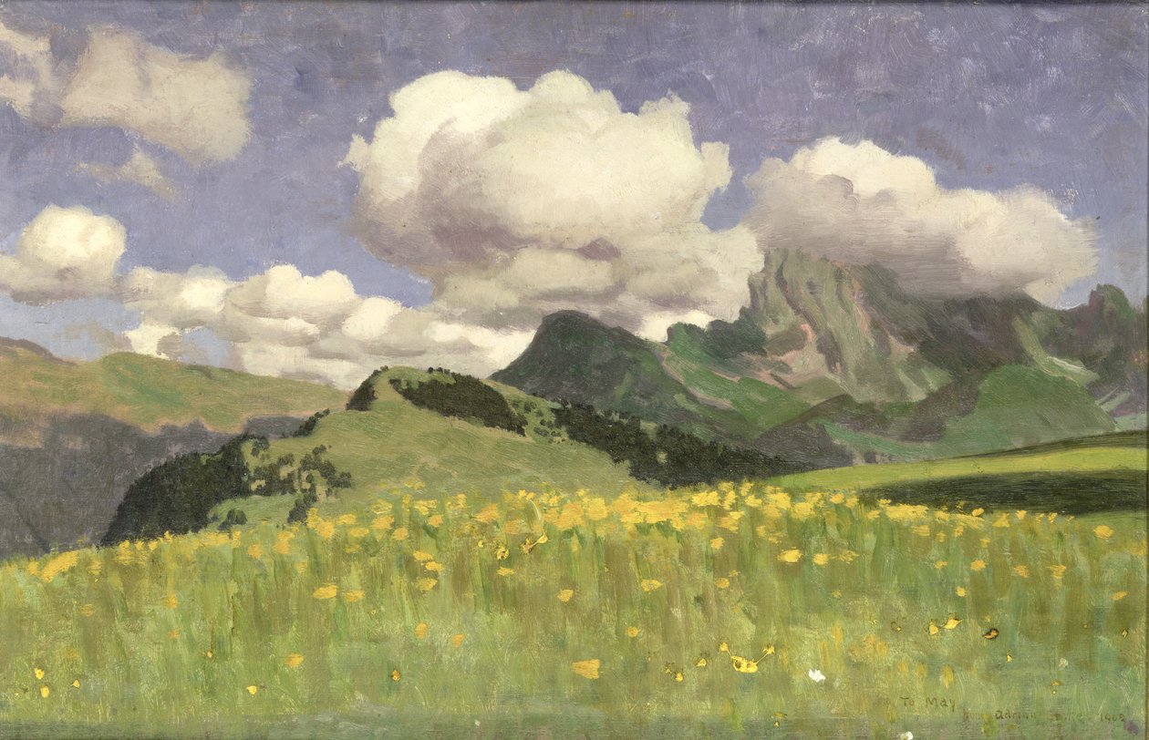 Marigolds Tarlası, Aşağı Alpler, 1902 by Adrian Scott Stokes
