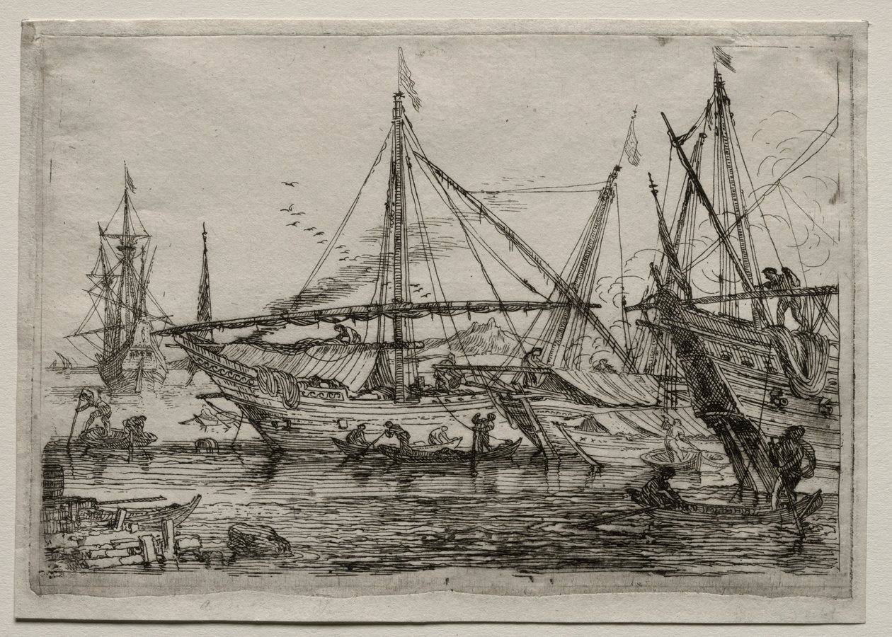 Bir Akdeniz Limanı by Adrian van der Cabel