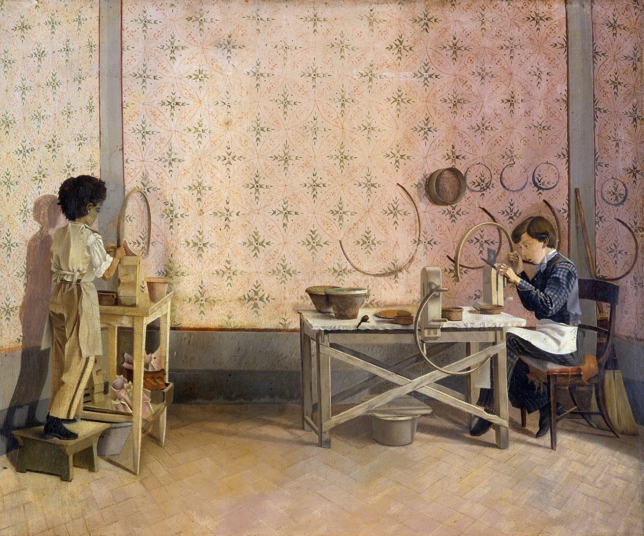 Kaymaktaşında çalışan çocuklar by Adriano Cecioni