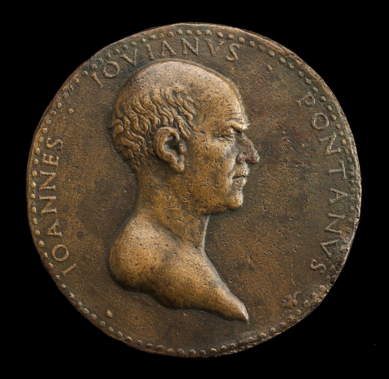 Giovanni Gioviano Pontano, 1426-1503, Şair [ön yüz], 1488 veya sonrası. by Adriano Fiorentino