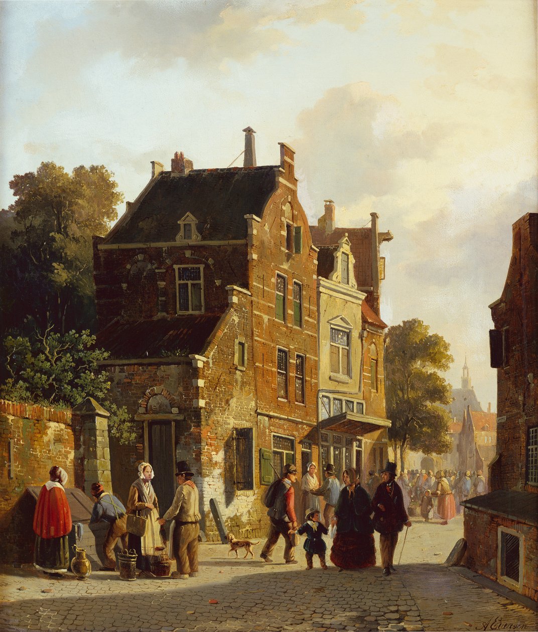 Meşgul Bir Caddedeki Rakamlar by Adrianus Eversen