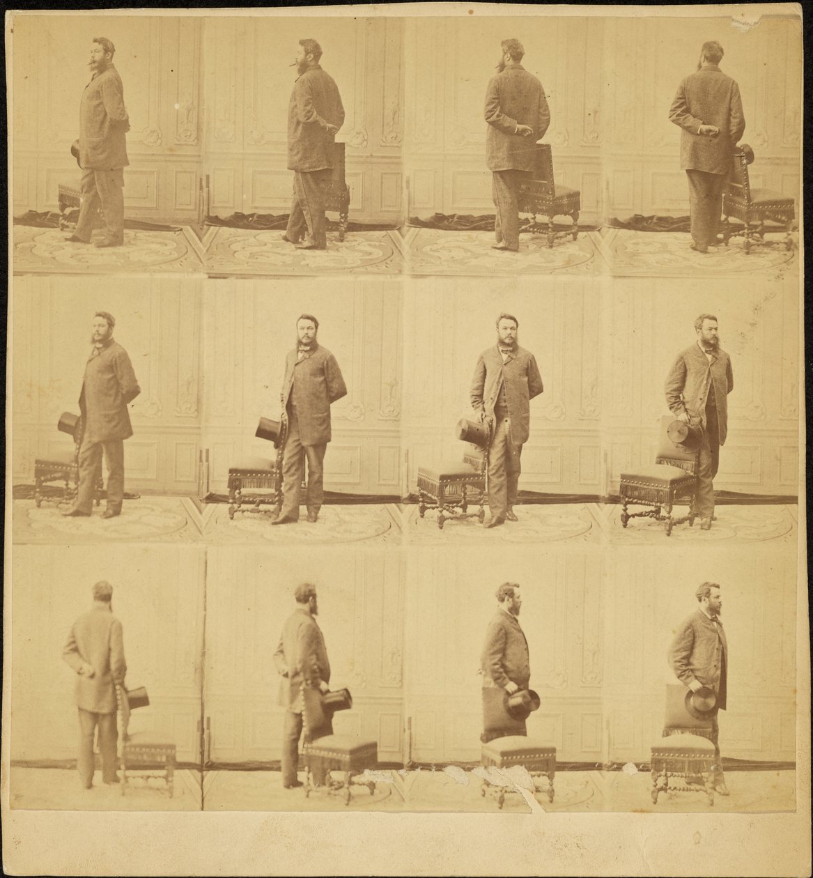 Adrien Tournachon (1825-1903), Otoportre, çoklu görüntü by Adrien Tournachon
