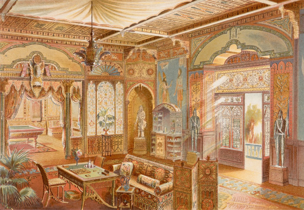 Asur tarzında oyun odası, 1893-94 yılları arasında yayınlanan 