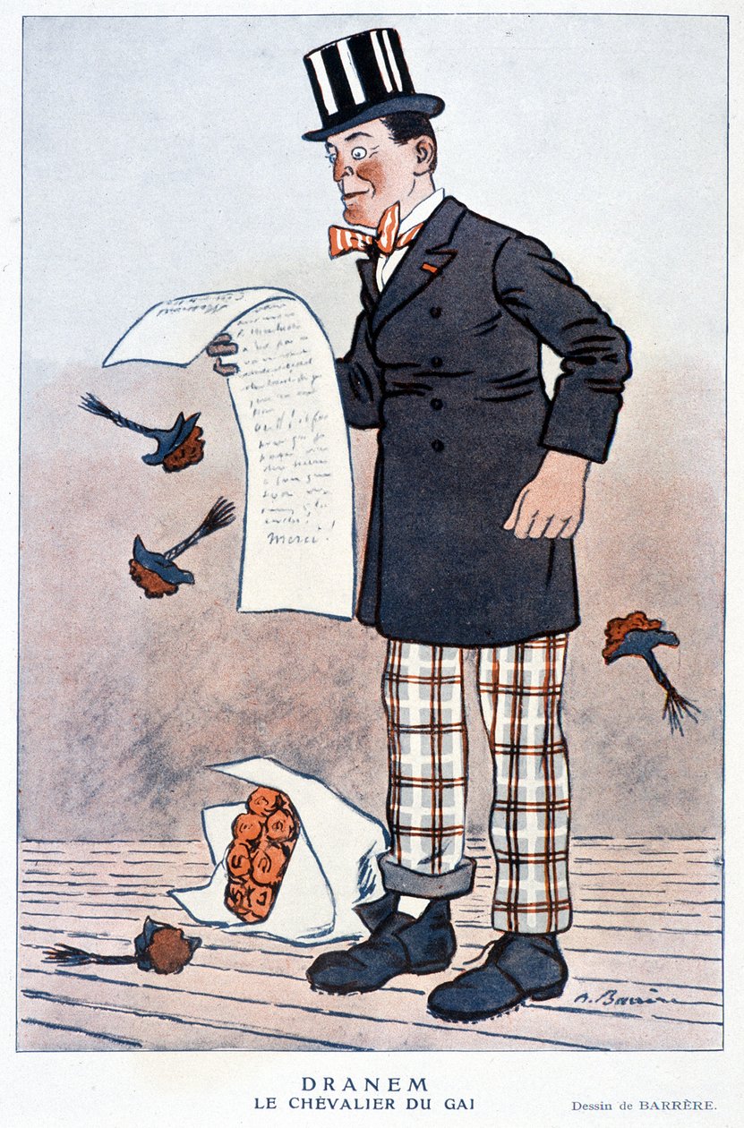 Karikatür Jules Renard (1864/1910), Fransız yazar, Barrère, A. 1923. by Adrien Barrere