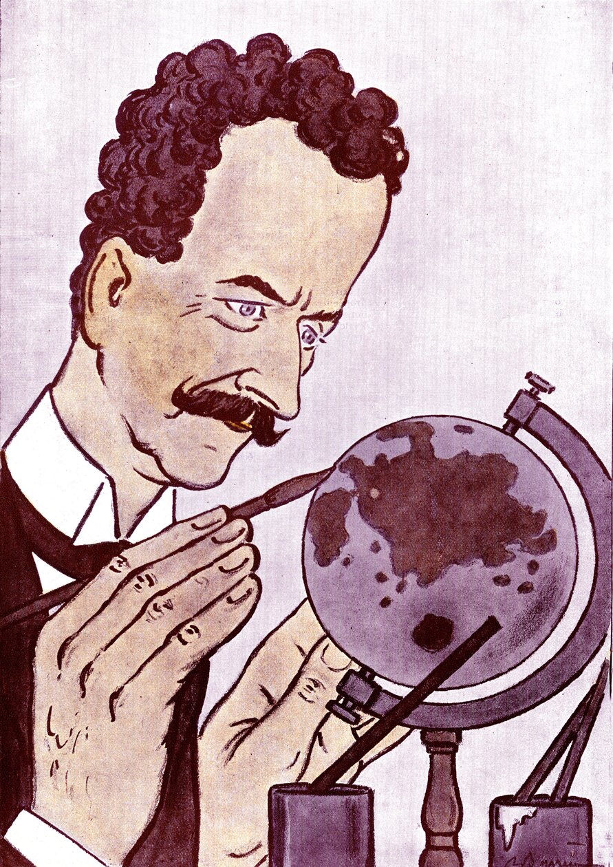 Fransız politikacı ve diplomat Philippe Berthelot'un (1866-1934) karikatürü - Fantasio'dan Adrien Barrere'nin (1877-1931) çizimi by Adrien Barrere