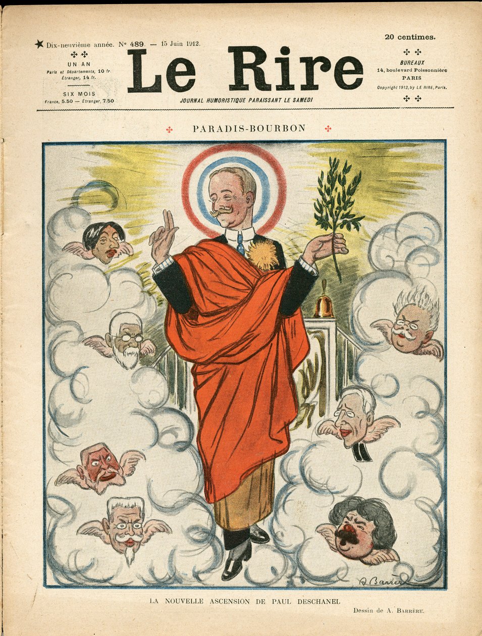 “Le Lire”nin Kapağı, Renkli Hiciv by Adrien Barrere