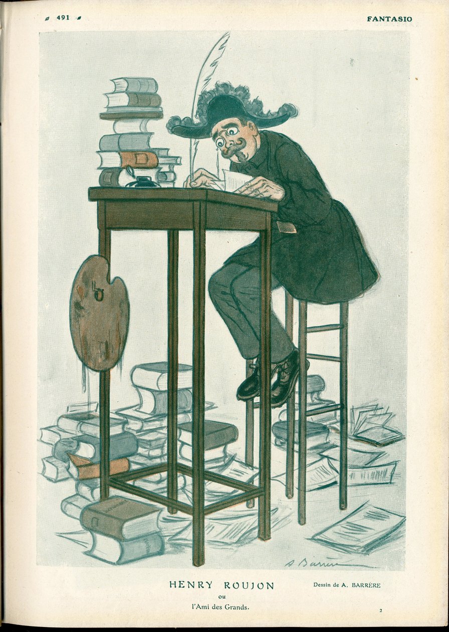 Fantasio, ca. 1912_2_15 - Bir Barrere Çizimi (1874-1931): Güzel Sanatlar, Okuma Yazma - Roujon Henry by Adrien Barrere