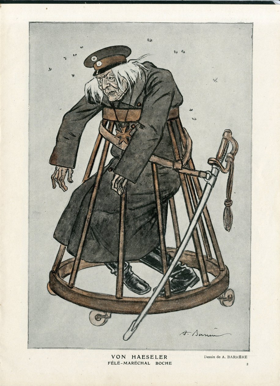 Fantasio, ca. 1916_6_1 - Bir Barrere Çizimi (1874-1931): 14 -18 Savaşı, Almanya Prusya, Doğrulayıcı tarihleri - Von Haesler - Senilizasyon by Adrien Barrere