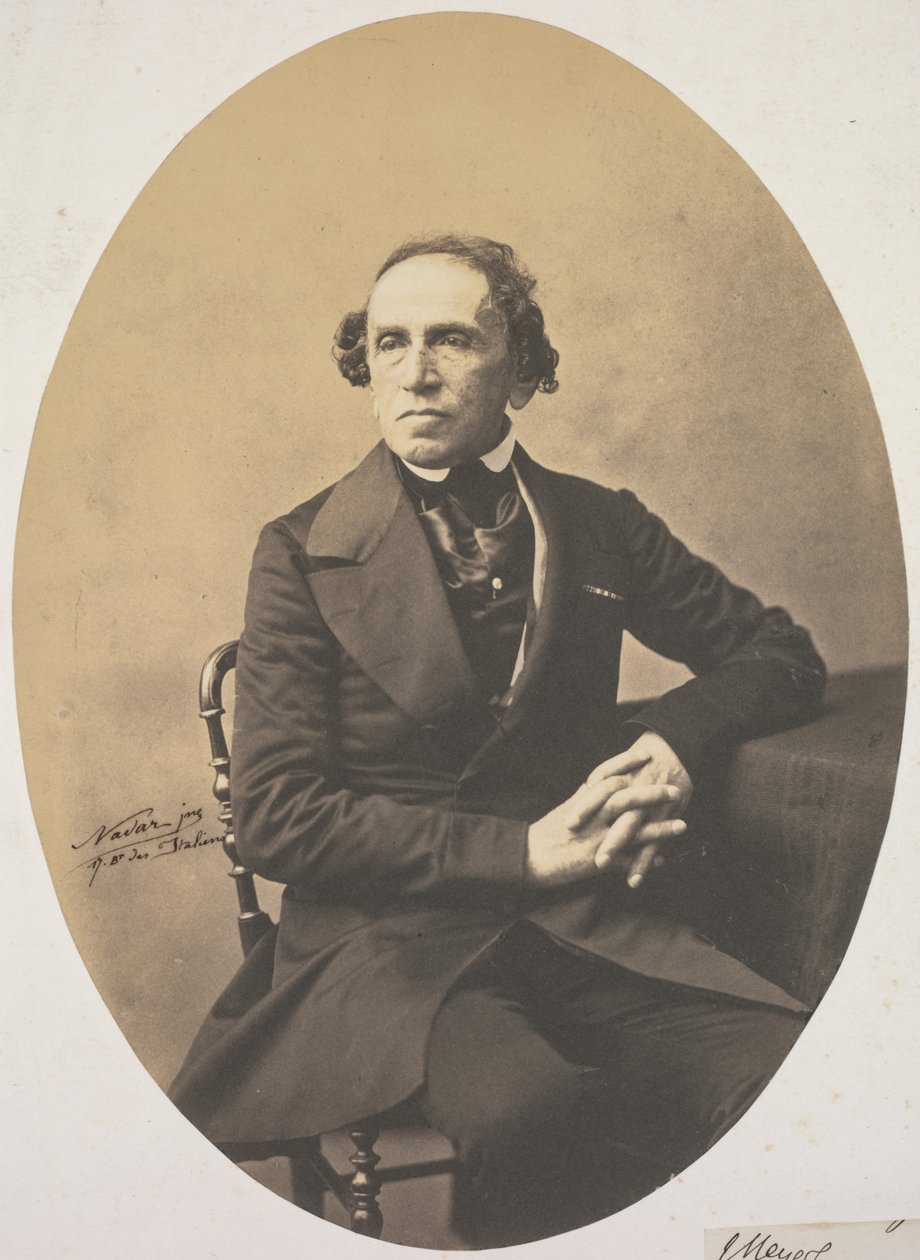 Giacomo Meyerbeer'in Portresi (1791-1864) by Adrien Tournachon
