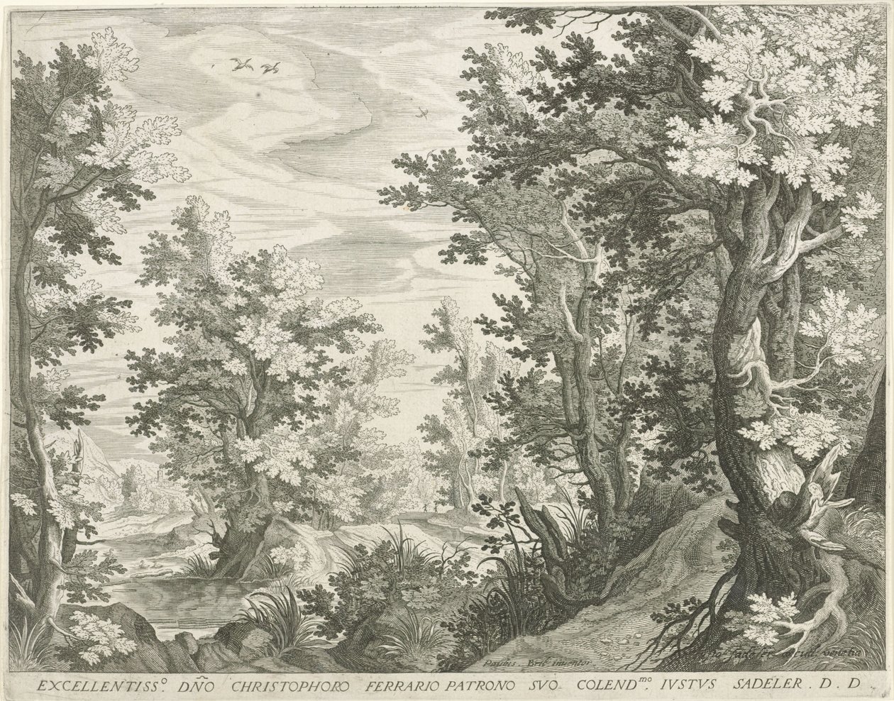 orman manzarası by Egidius  Sadeler (II)