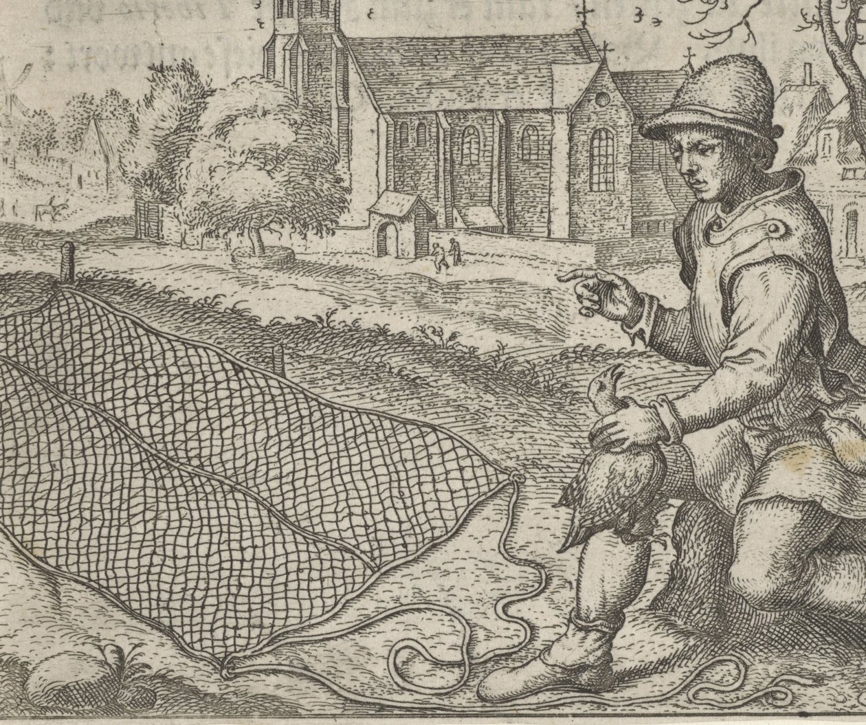Birdcatcher ve Keklik Masalı by Egidius  Sadeler (II)