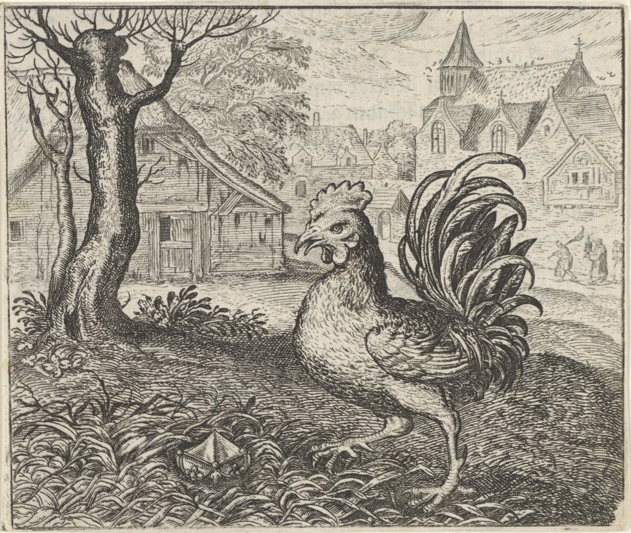 Horoz ve Elmas Masalı by Egidius  Sadeler (II)