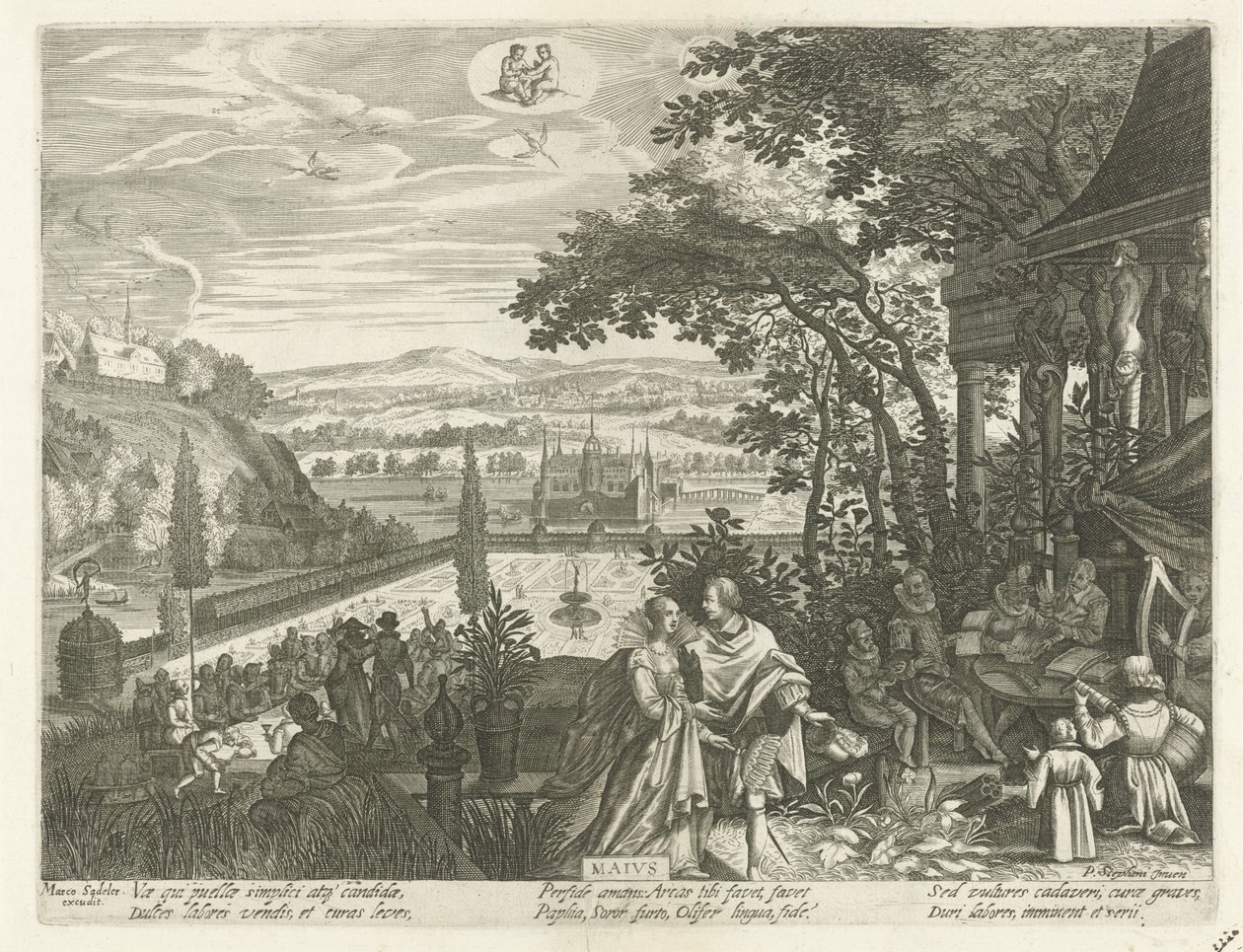 Mayıs Maivs (nesne üzerindeki başlık) On İki Ay (dizi adı) by Egidius  Sadeler (II)