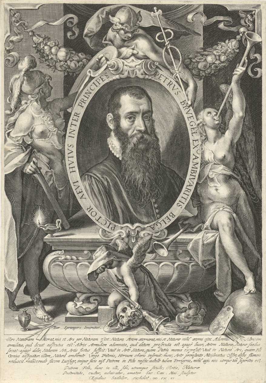 Genç Pieter Brueghel'in Portresi by Egidius  Sadeler (II)